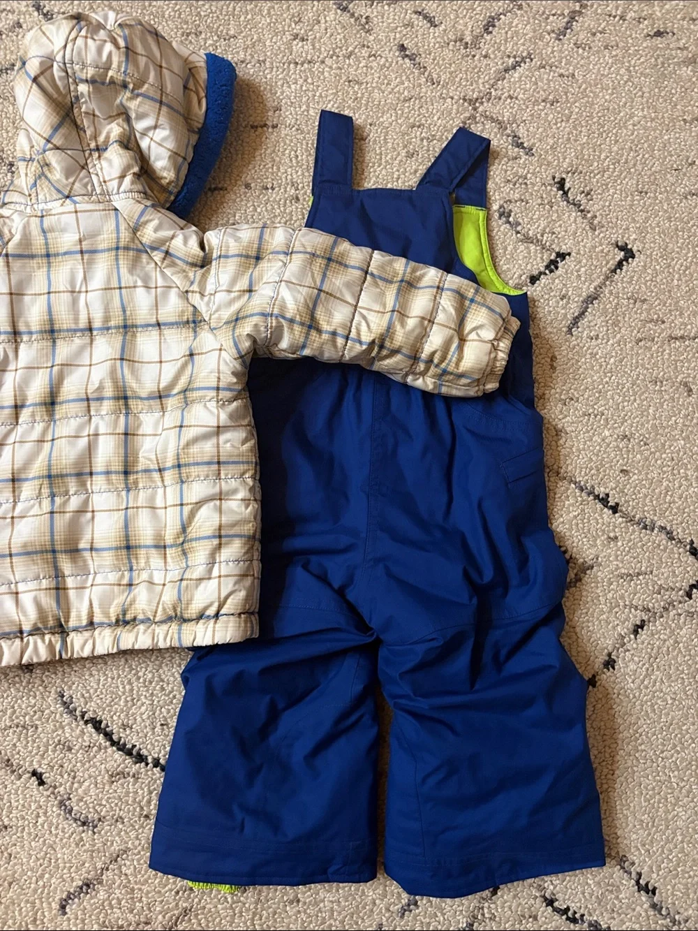 Patagonia toddler jacket/ H2O bibs 2T
